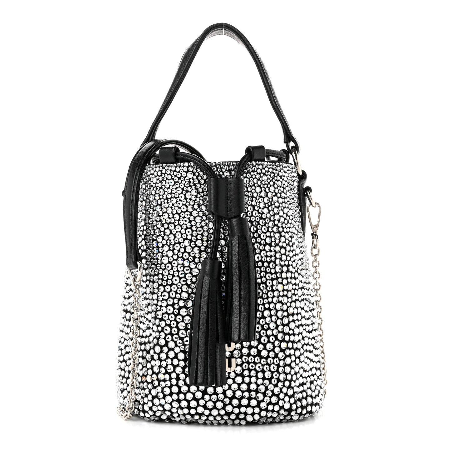 Raso Crystal Starlight Bucket Bag Black