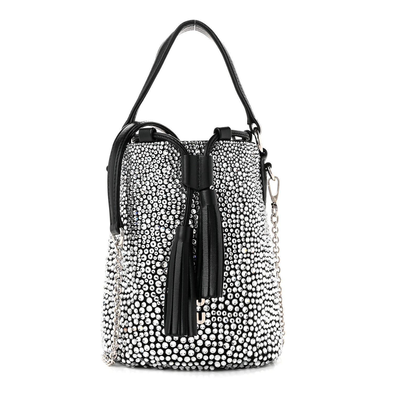 Miu Miu Raso Crystal Starlight Bucket Bag Black 1 of 9