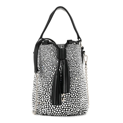 Miu Miu Raso Crystal Starlight Bucket Bag Black 1 of 9