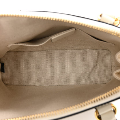 Gucci GG Supreme Monogram Azalea Calfskin Mini Horsebit 1955 Top Handle Bag Beige Ebony Mystic White 6 of 10