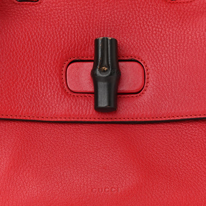 Gucci Cellarius Calfskin Small Bamboo Daily Top Handle Bag Hibiscus Red 7 of 10
