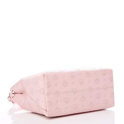 MCM Calfskin Ottomar Monogram Medium Klara Hobo Pink Blush 4 of 11