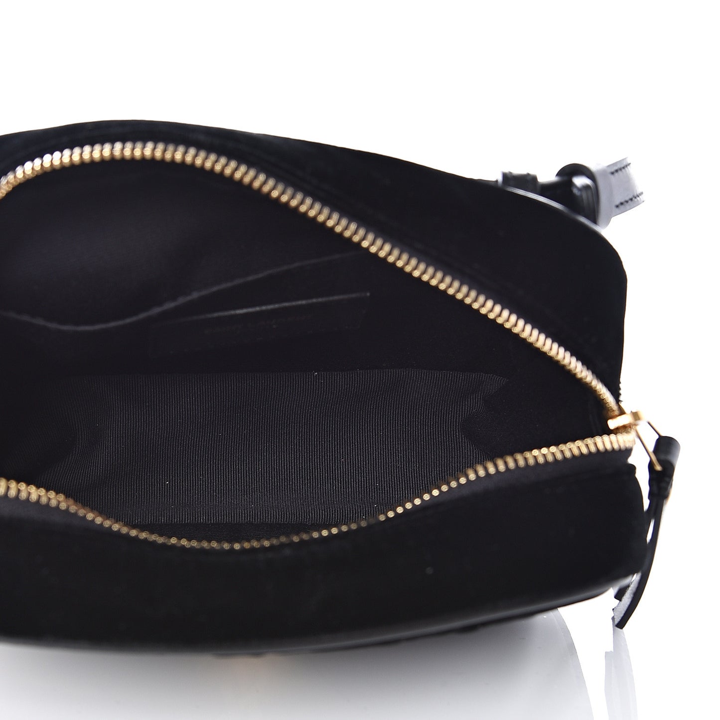 Velour Matelasse Monogram Lou Belt Bag Black