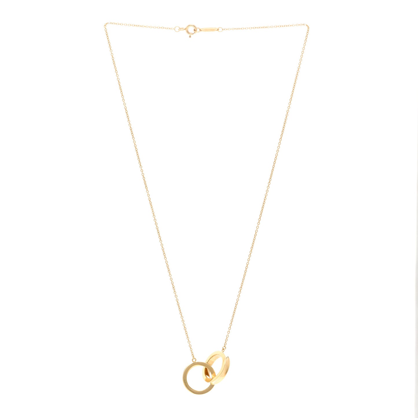 18K Yellow Gold 1837 Interlocking Circles Pendant Necklace