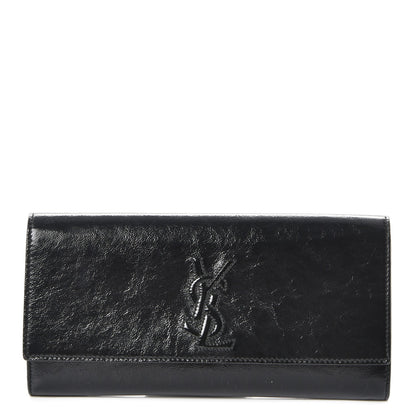Saint Laurent Textured Patent Monogram Small Belle De Jour Clutch Black 1 of 7
