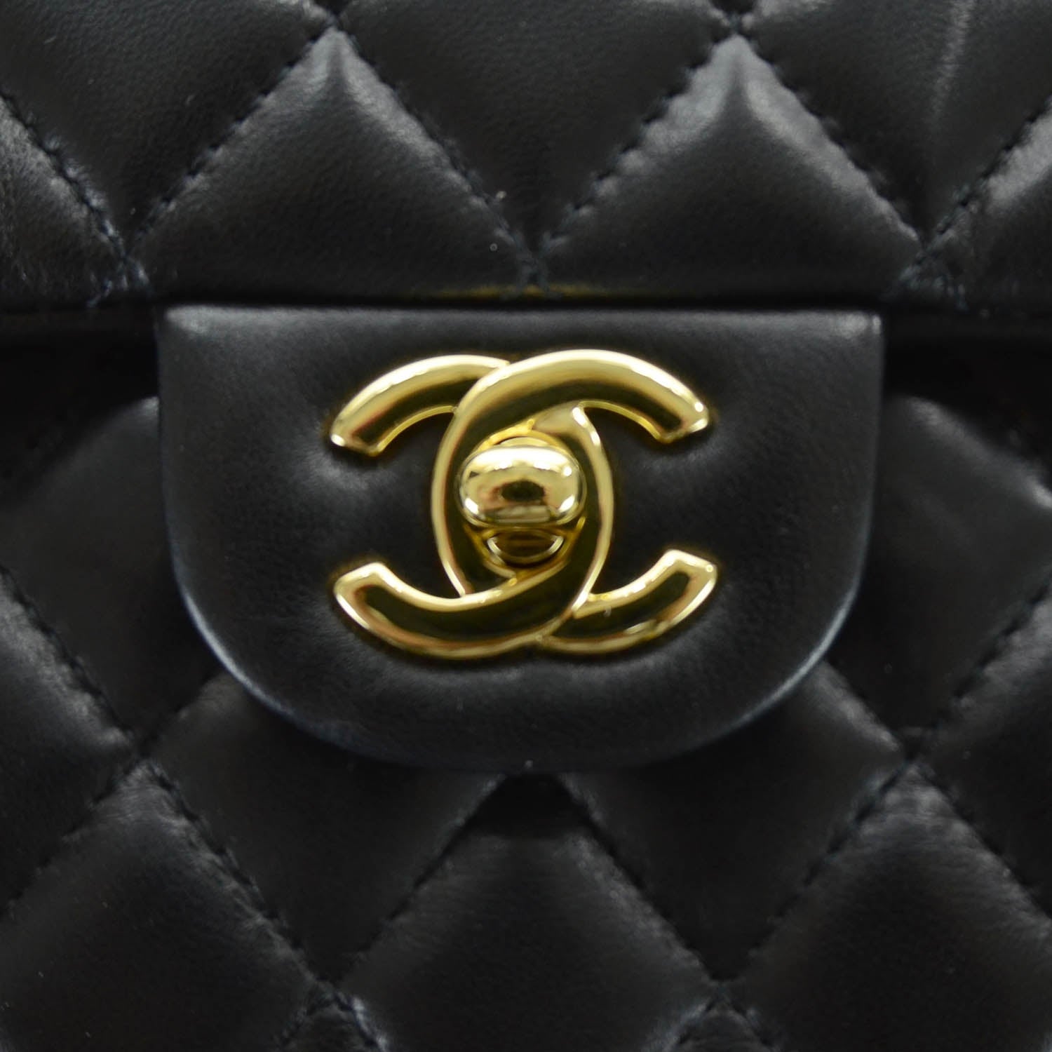 Chanel Lambskin Quilted East West Flap Black 8 of 12