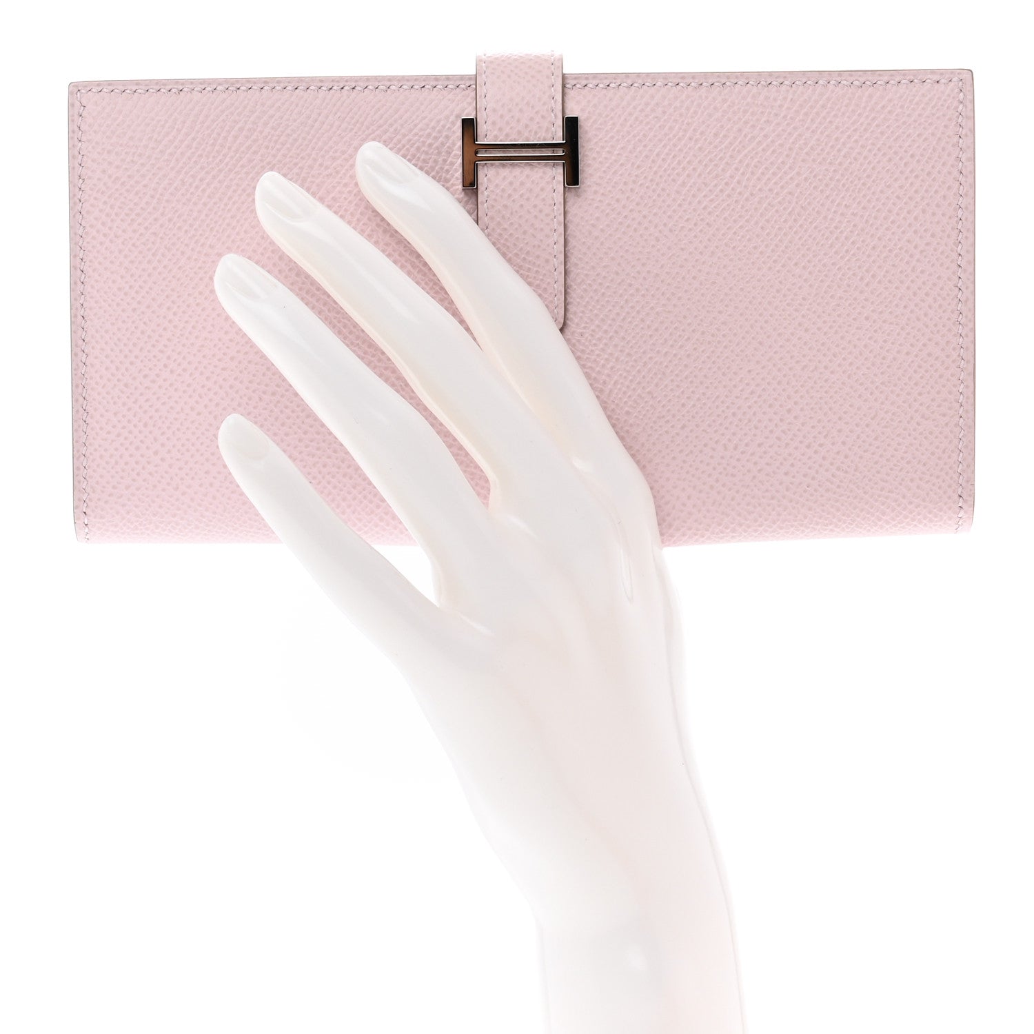 Hermes Epsom Bearn Gusset Wallet Mauve Pale 2 of 8