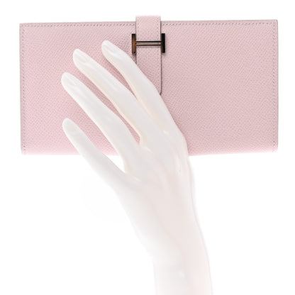 Hermes Epsom Bearn Gusset Wallet Mauve Pale 2 of 8