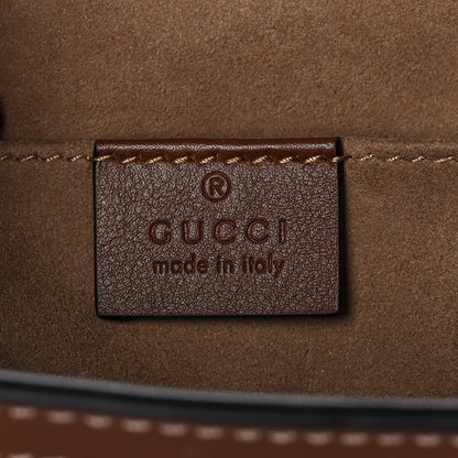 Gucci GG Supreme Monogram Calfskin Small Padlock Tote Beige Ebony Tuscany 6 of 12