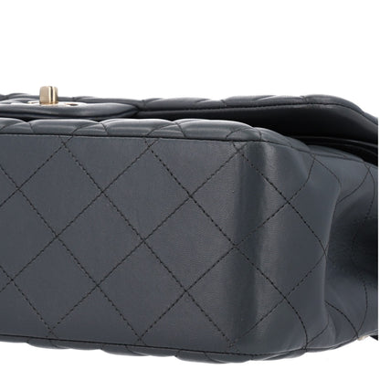 Chanel Lambskin Quilted Jumbo Double Flap Dark Grey 11 of 11