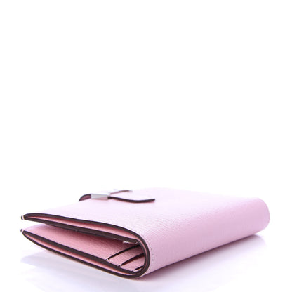 Hermes Chevre Mysore Bearn Compact Wallet Rose Sakura 4 of 7