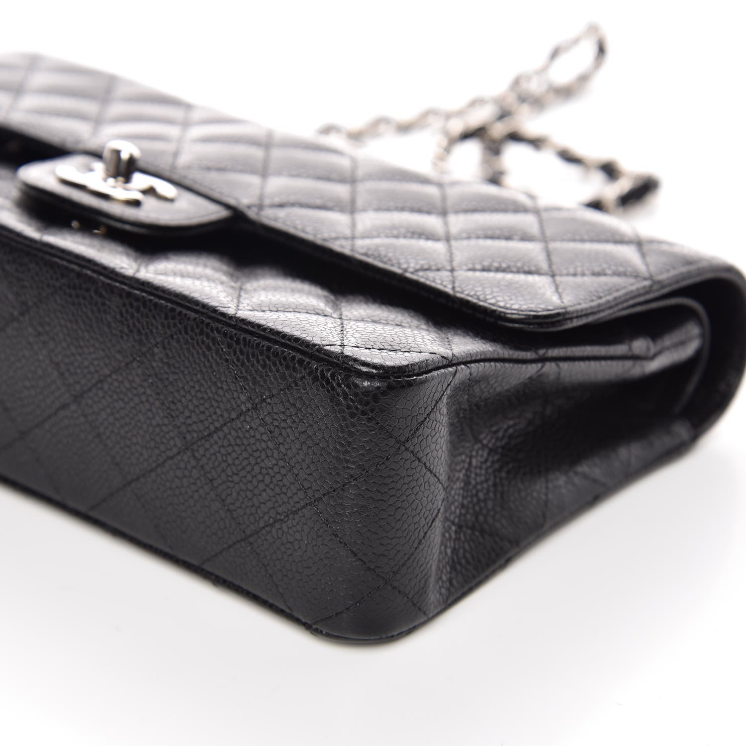 Chanel Caviar Quilted Medium Double Flap Black 10 of 13