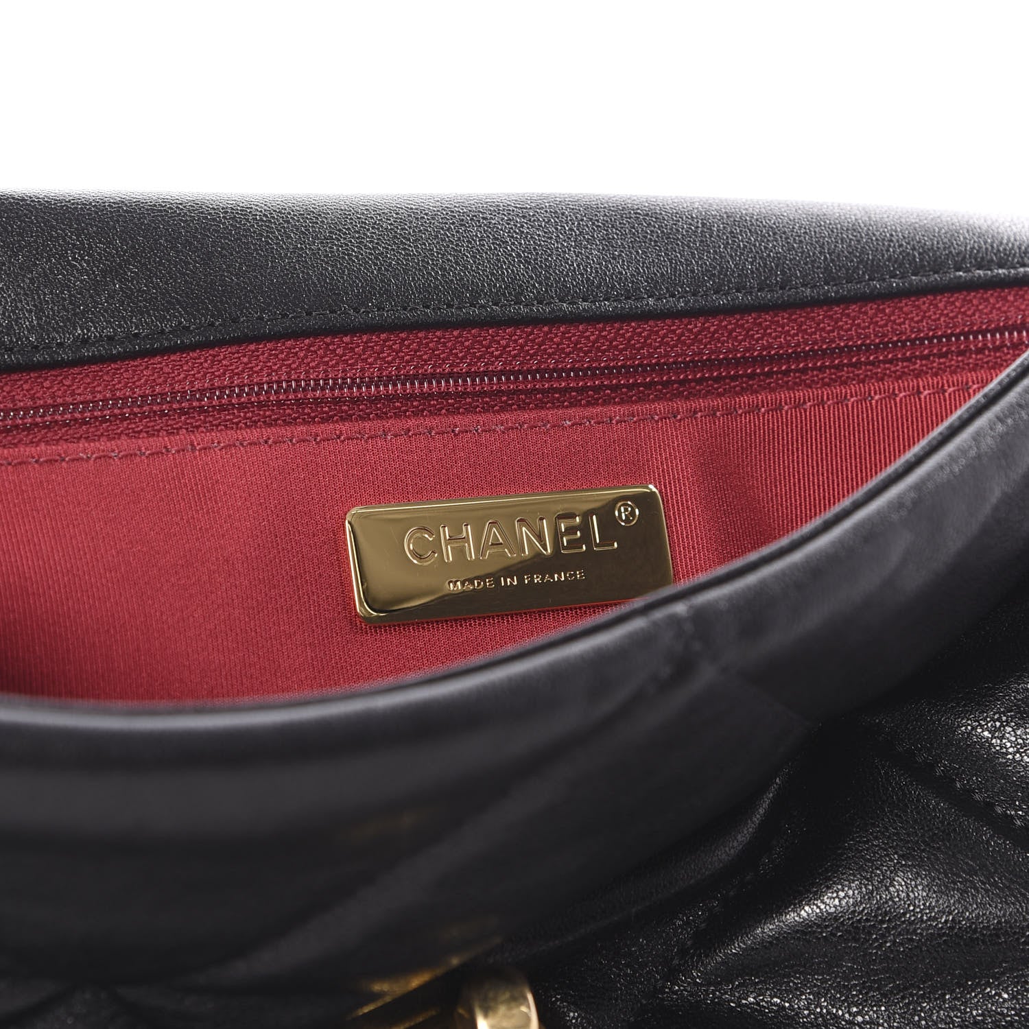 Chanel Goatskin Quilted Large 19 Flap Black 5 of 9