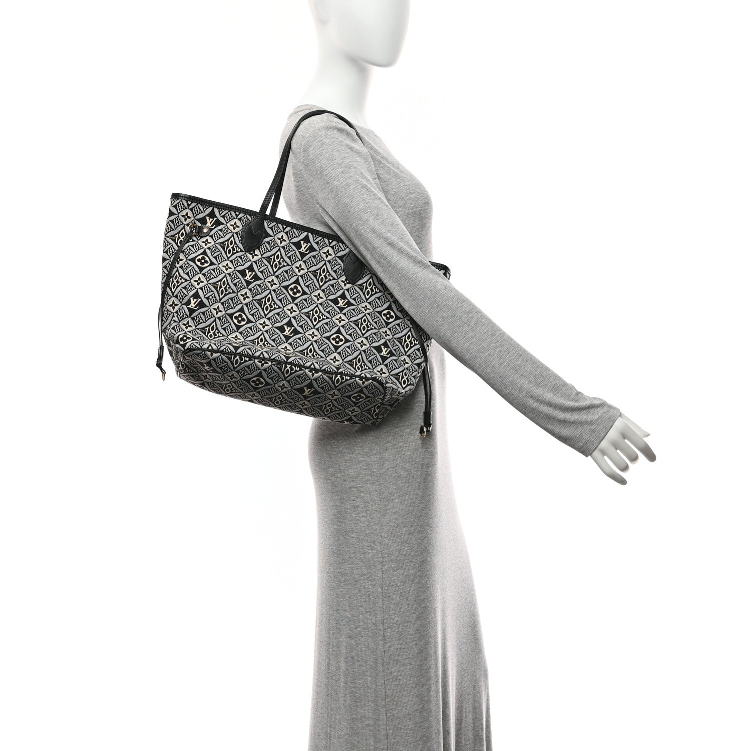 Louis Vuitton Jacquard Since 1854 Neverfull MM Grey 11 of 11