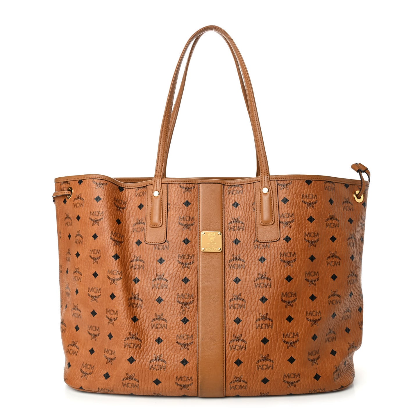 Visetos Large Liz Reversible Shopper Tote Cognac