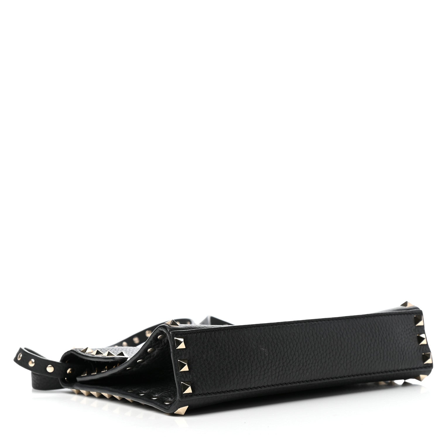 Valentino Garavani Pebbled Calfskin Medium Rockstud Flip Lock Crossbody Bag Black 4 of 10