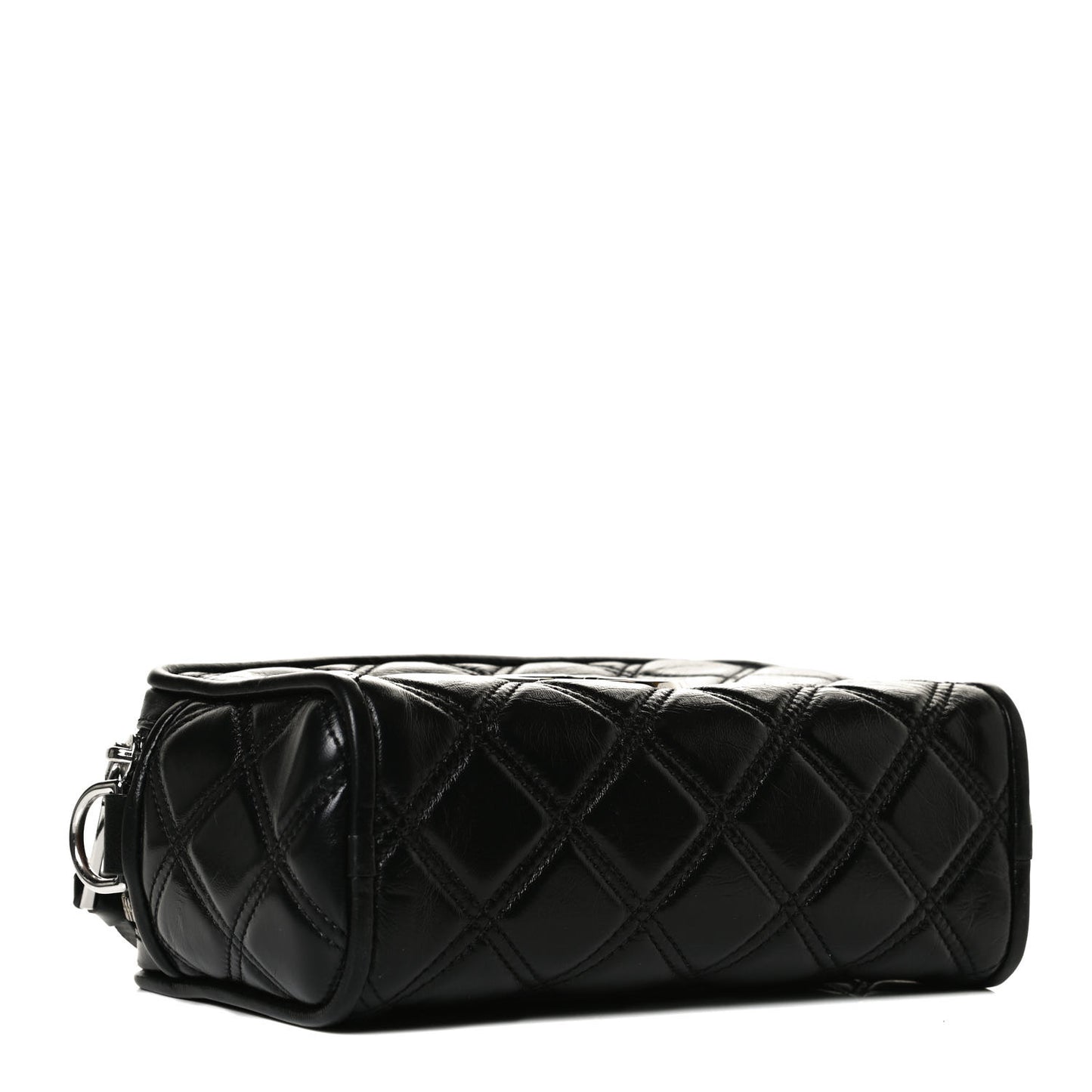 Natural Grain Calfskin Quilted The Softshot 21 Bag Black