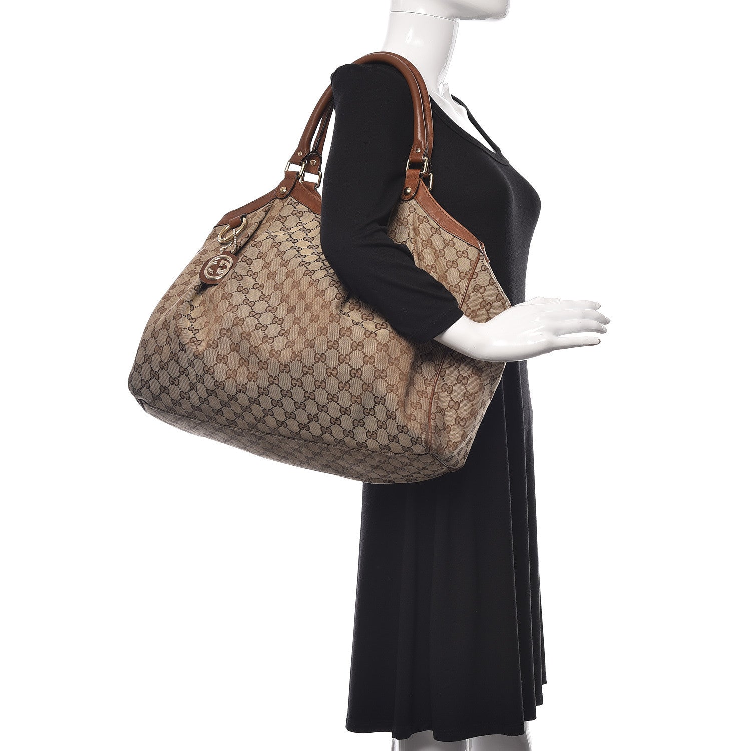 Gucci Monogram Large Sukey Tote Brown 2 of 13