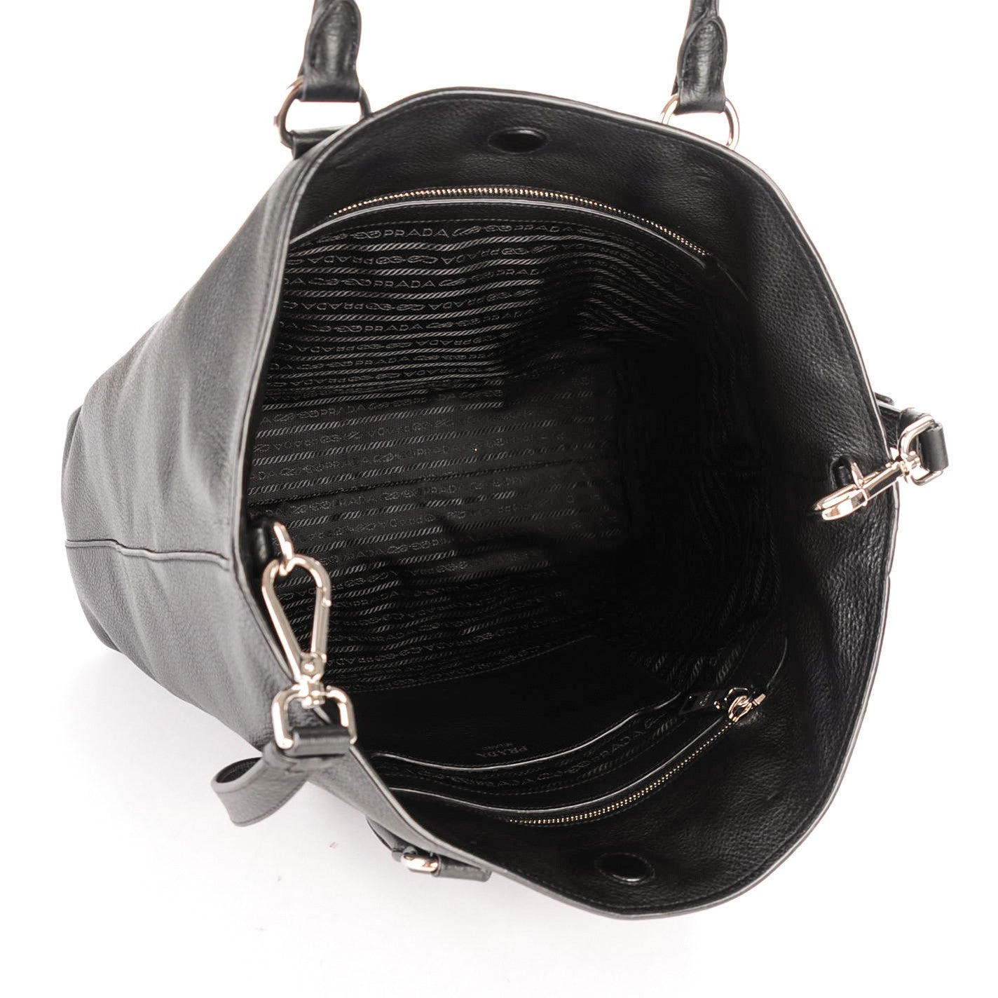 Vitello Daino Tote Nero Black