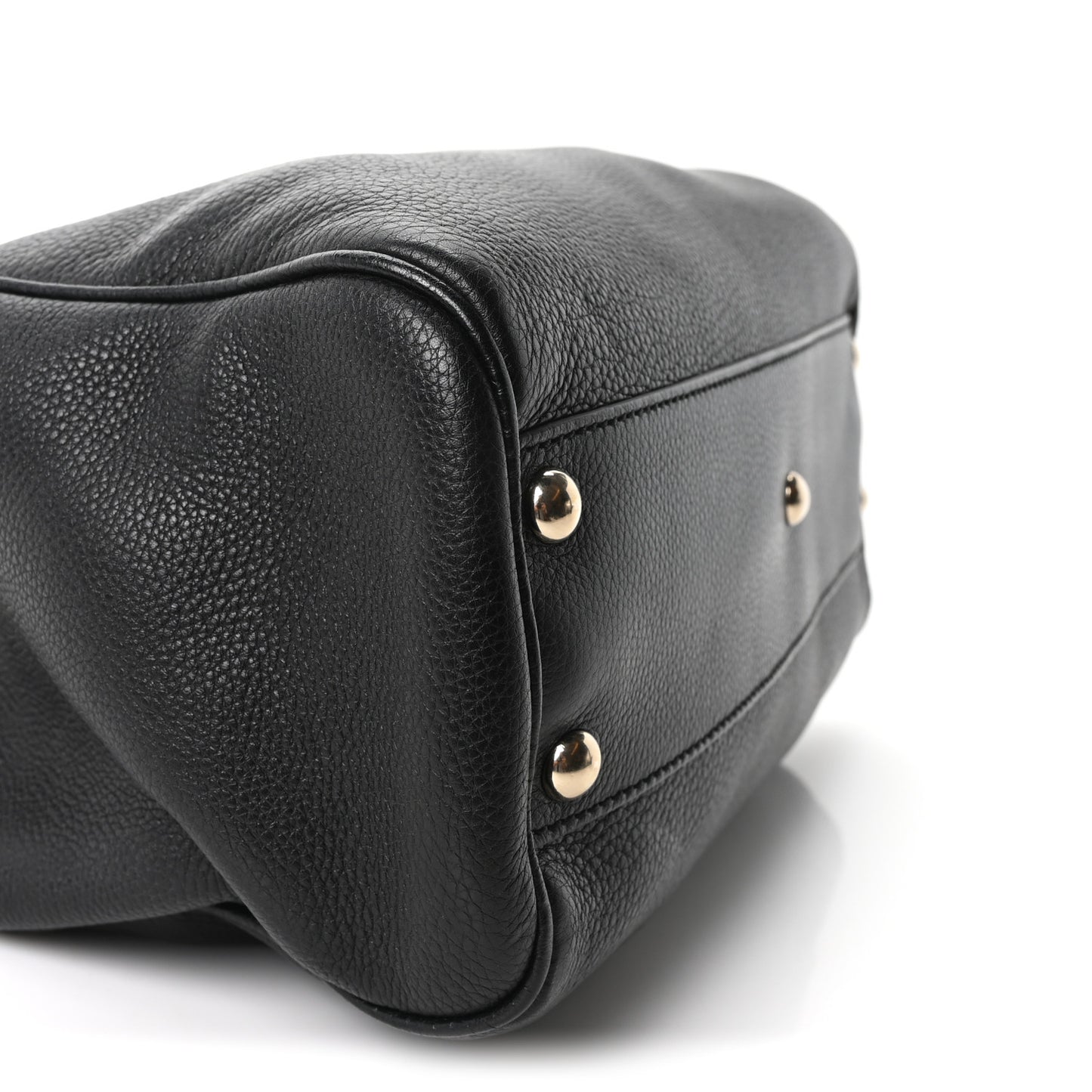 Calfskin Small Bamboo Shopper Tote Black