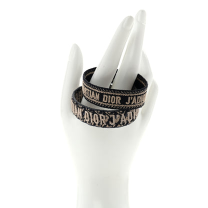 Christian Dior Woven Cotton J'Adior Friendship Bracelet Set Navy 2 of 6