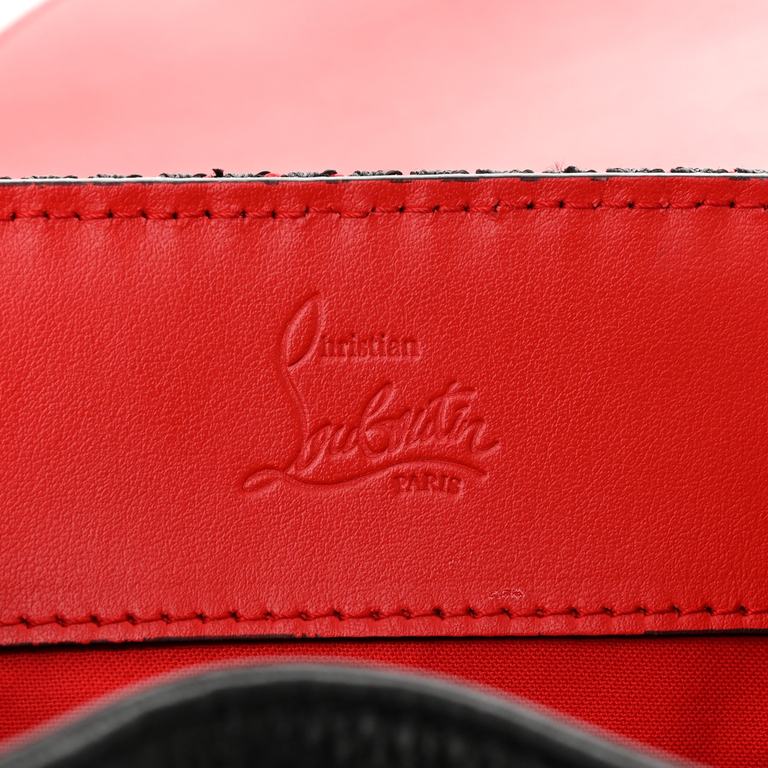 Christian Louboutin Calfskin Spiked Mini Explorafunk Keyring Bag Black 6 of 11