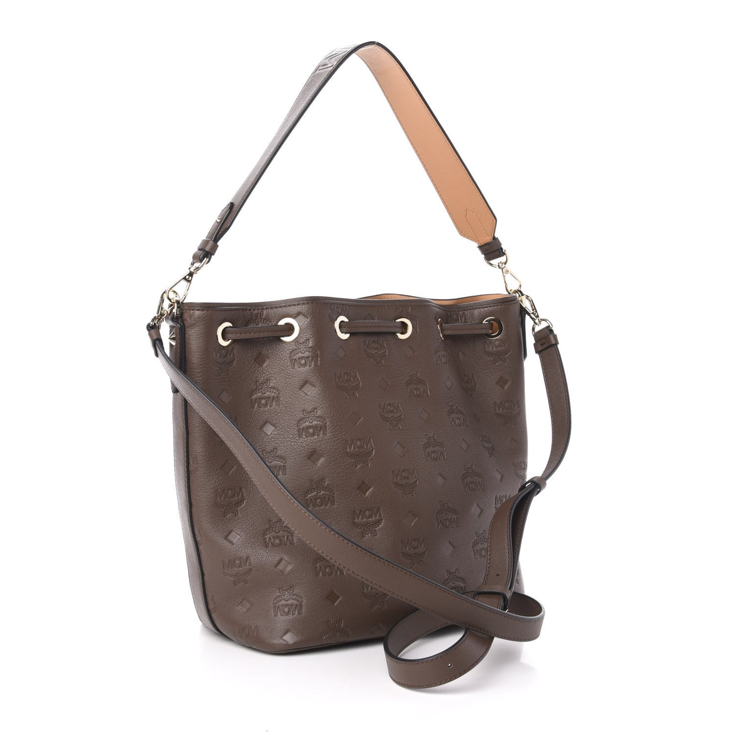 Calfskin Ottomar Monogram Small Essential Bucket Chestnut