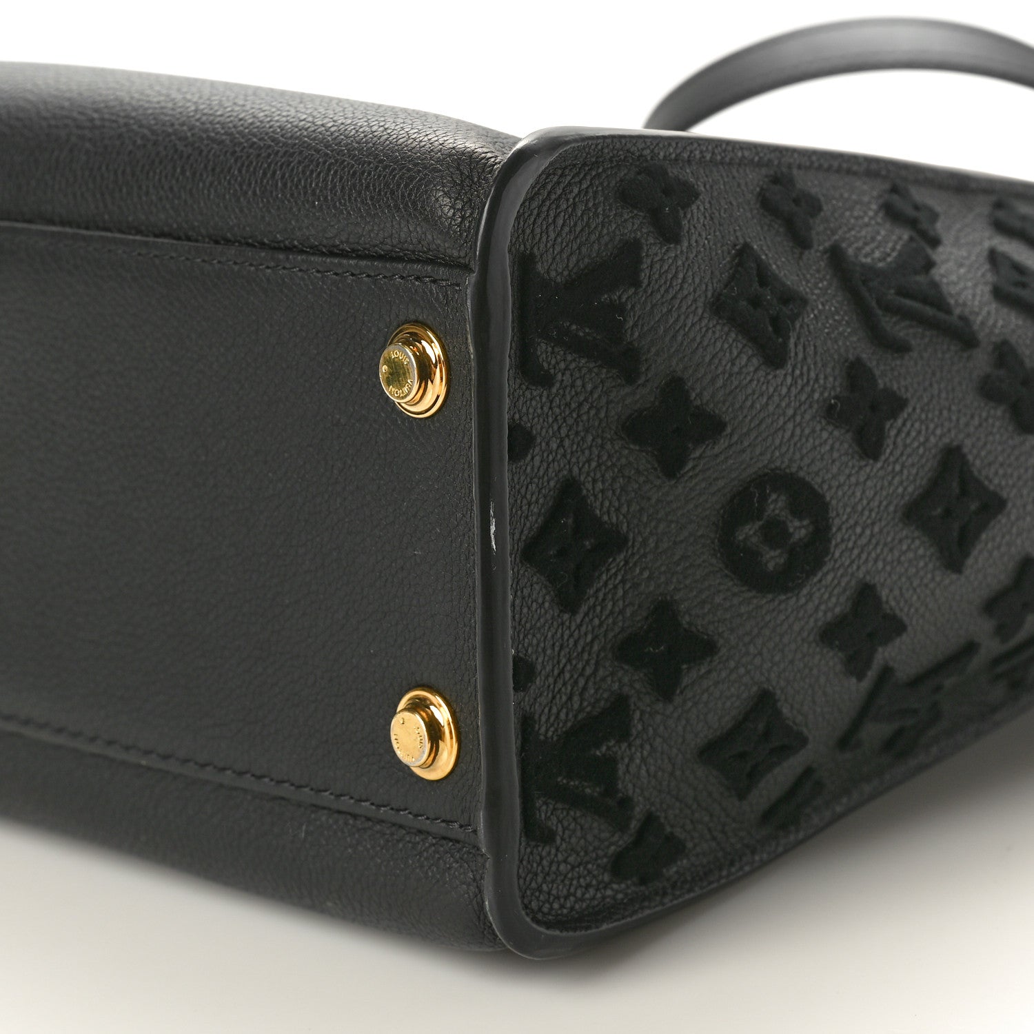 Louis Vuitton Calfskin Monogram Tufting On My Side Black 9 of 9