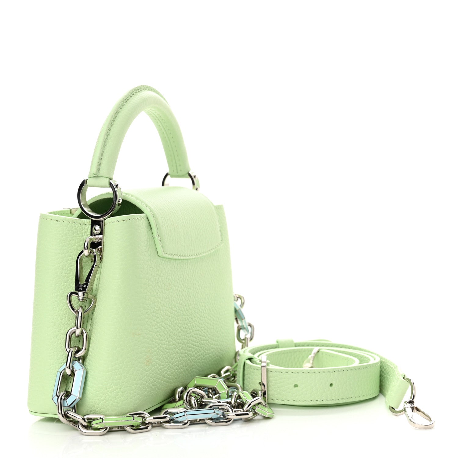 Louis Vuitton Taurillon Mini Capucines Spring Green 3 of 9