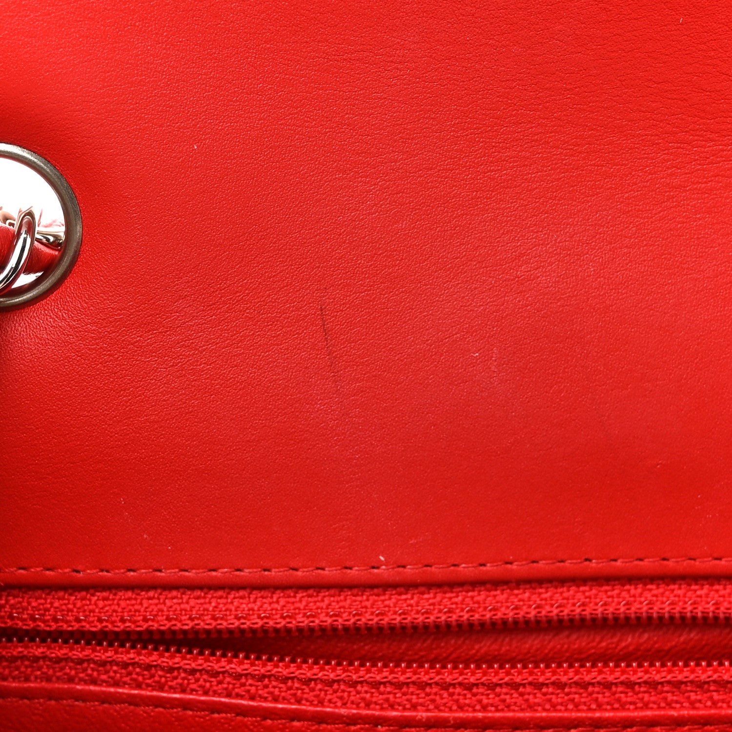 Chanel Patent Calfskin Quilted Bi-Color Mini Rectangular Flap Red Black 11 of 12