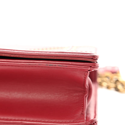 Christian Dior Calfskin Studded Small Diorama Flap Bag Burgundy 12 of 14