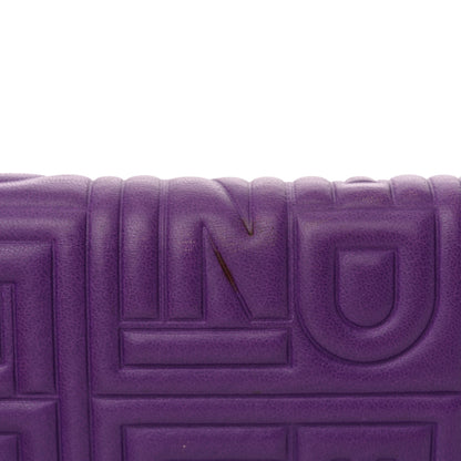 Fendi Nappa Logo Embossed Long Wallet On Chain Purple 13 of 15