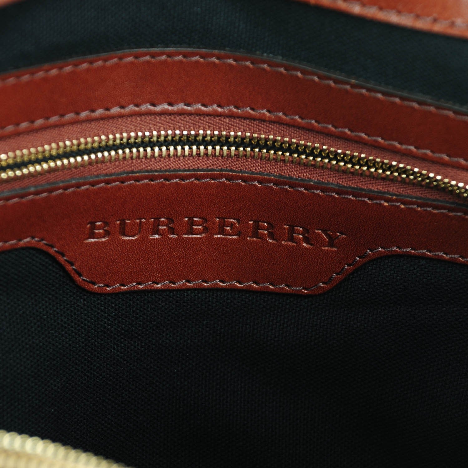 Burberry House Check Bridle Calfskin Medium Gosford Hobo Dark Tan 6 of 9