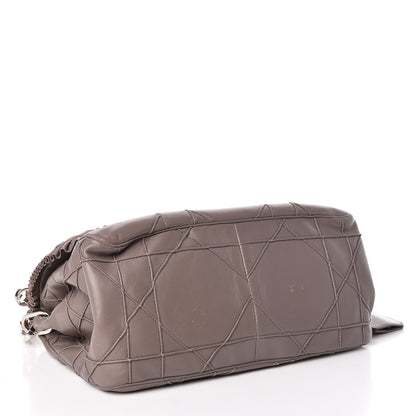 Christian Dior Lambskin Cannage Ruffle New Lock Flap Dark Taupe 4 of 13