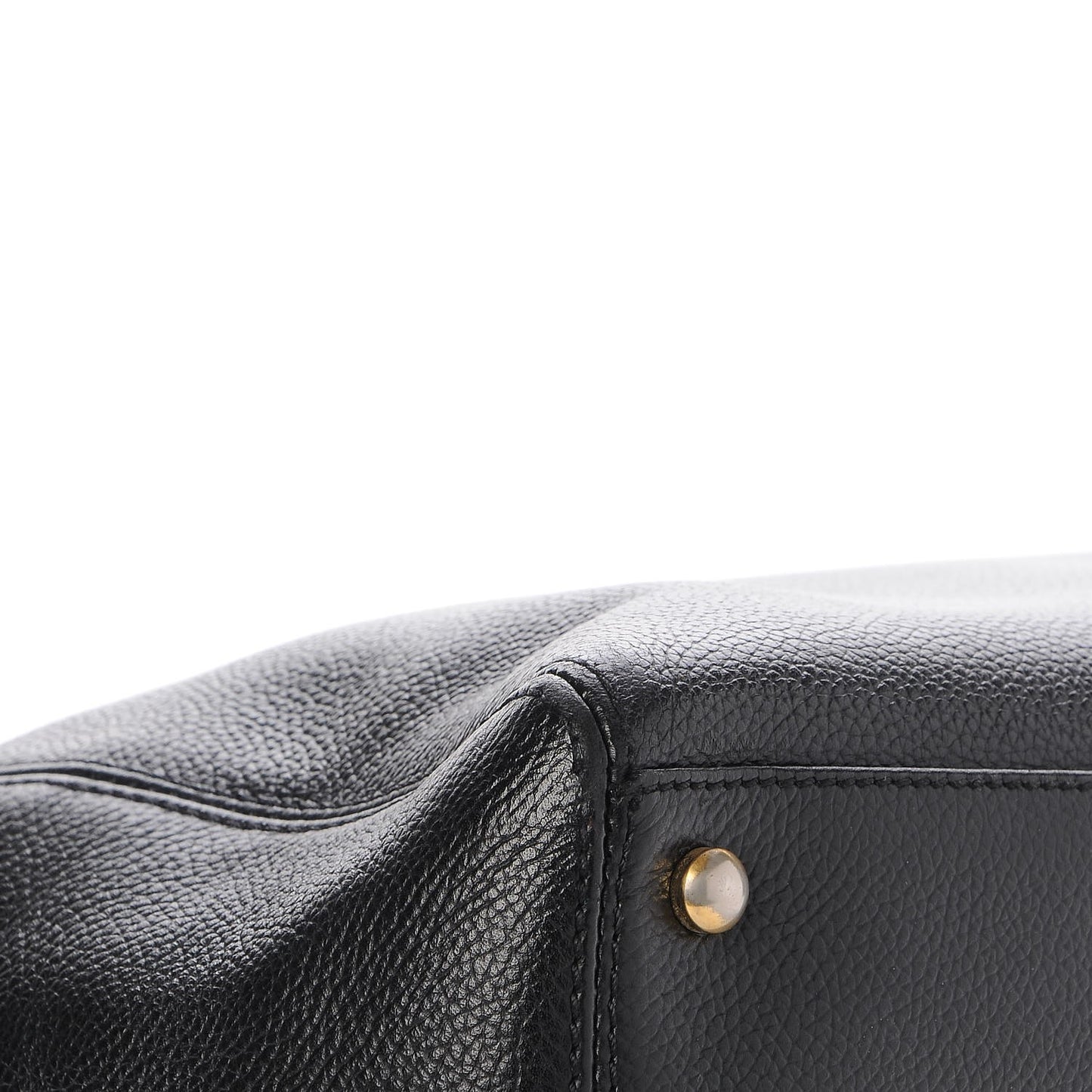 Calfskin Cerf Executive Shopper Tote Black