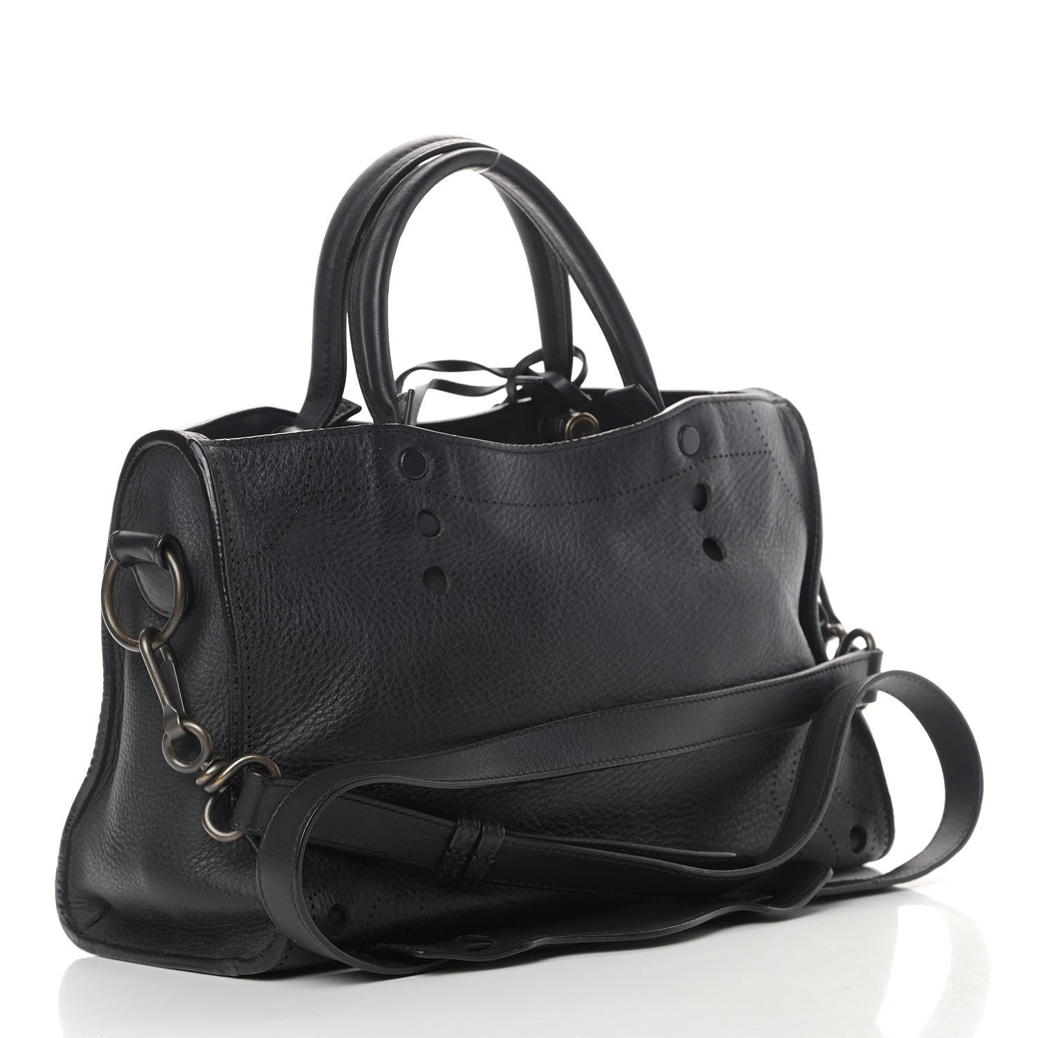 Balenciaga Veau Grana Perforated Blackout Hardware S City Black 3 of 10