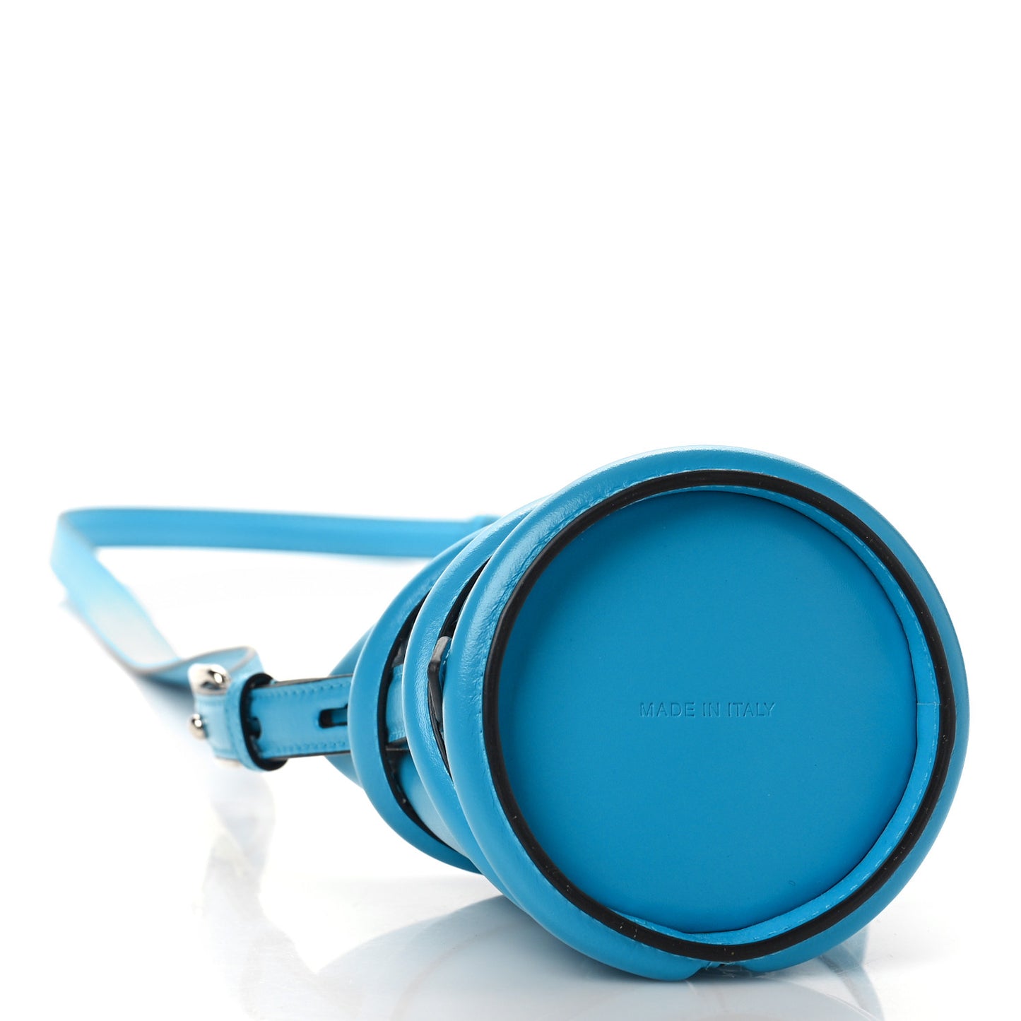 Calfskin The Curve Mini Shoulder Bag Blue