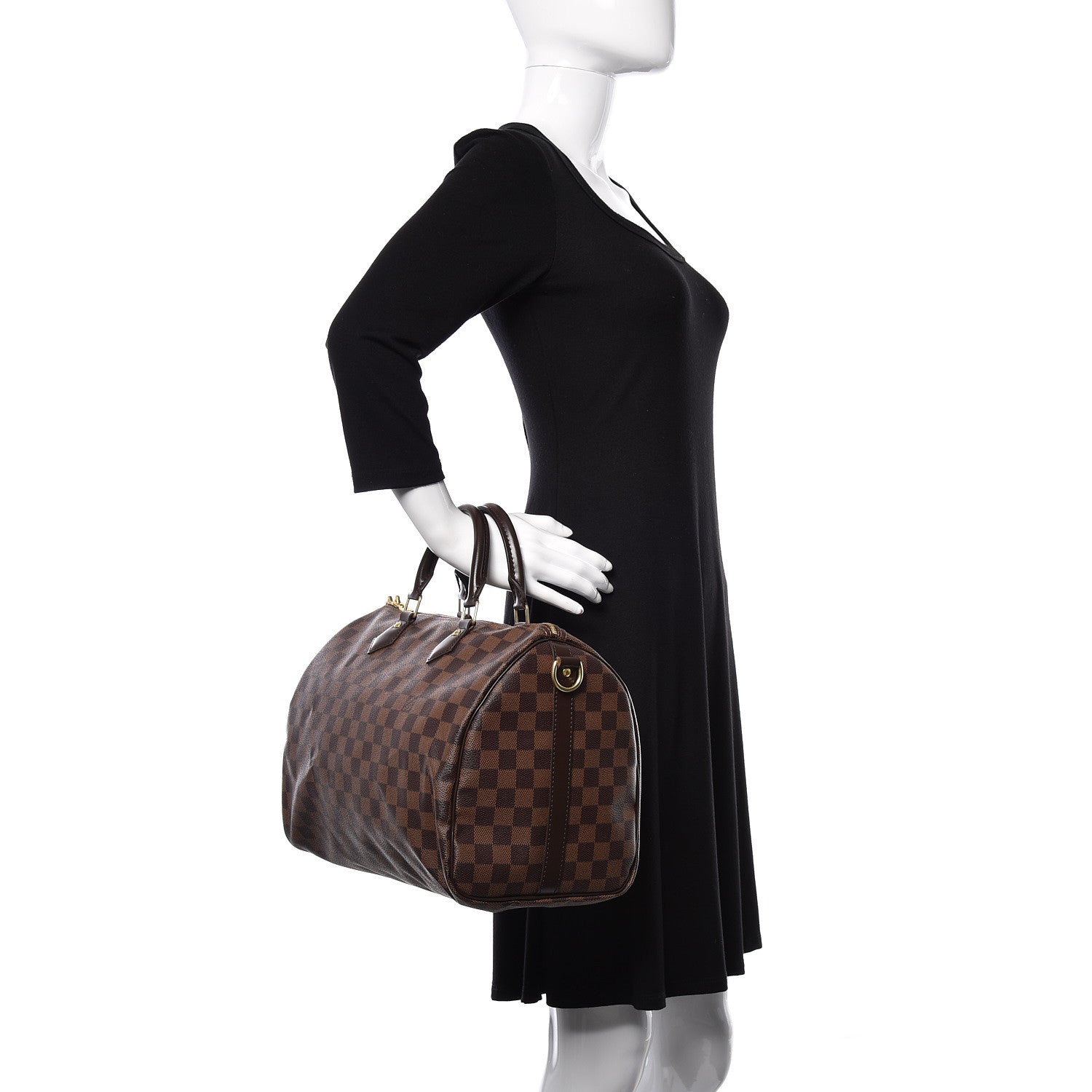 Louis Vuitton Damier Ebene Speedy Bandouliere 35 2 of 12