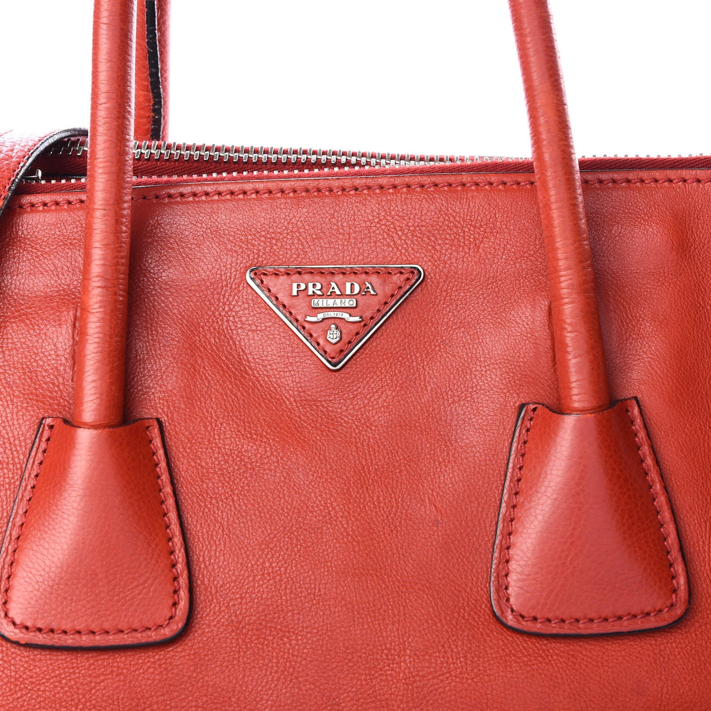 Vitello Phenix Twin Pocket Tote Orange