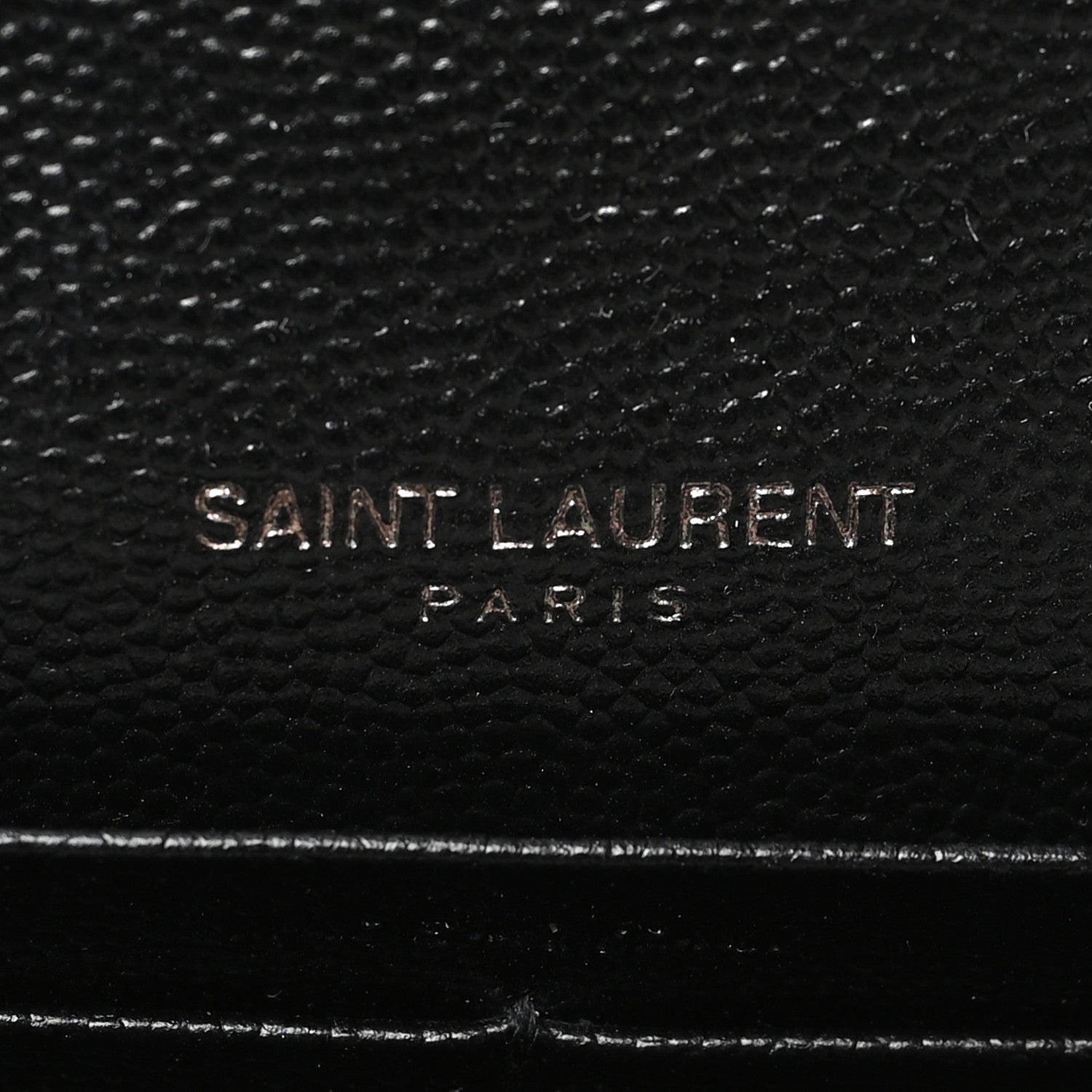 Saint Laurent Grain De Poudre Matelasse Chevron Monogram Flap Wallet Black 6 of 10