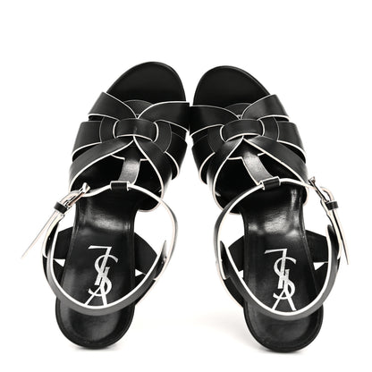 Saint Laurent Calfskin Tribute 105 Platform Sandals 36.5 Black 2 of 11