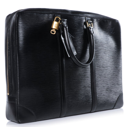 Louis Vuitton Epi Porte-Documents Voyage Briefcase Black 3 of 8