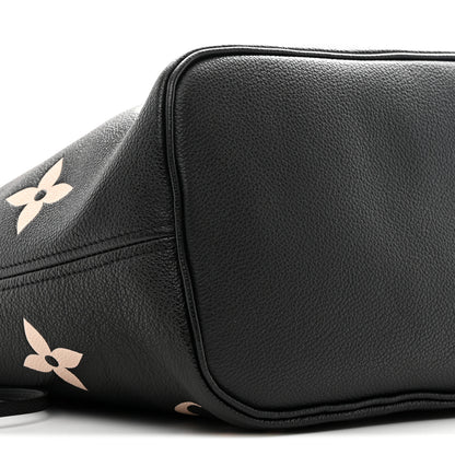 Louis Vuitton Empreinte Monogram Giant Neverfull MM Black Beige 15 of 17