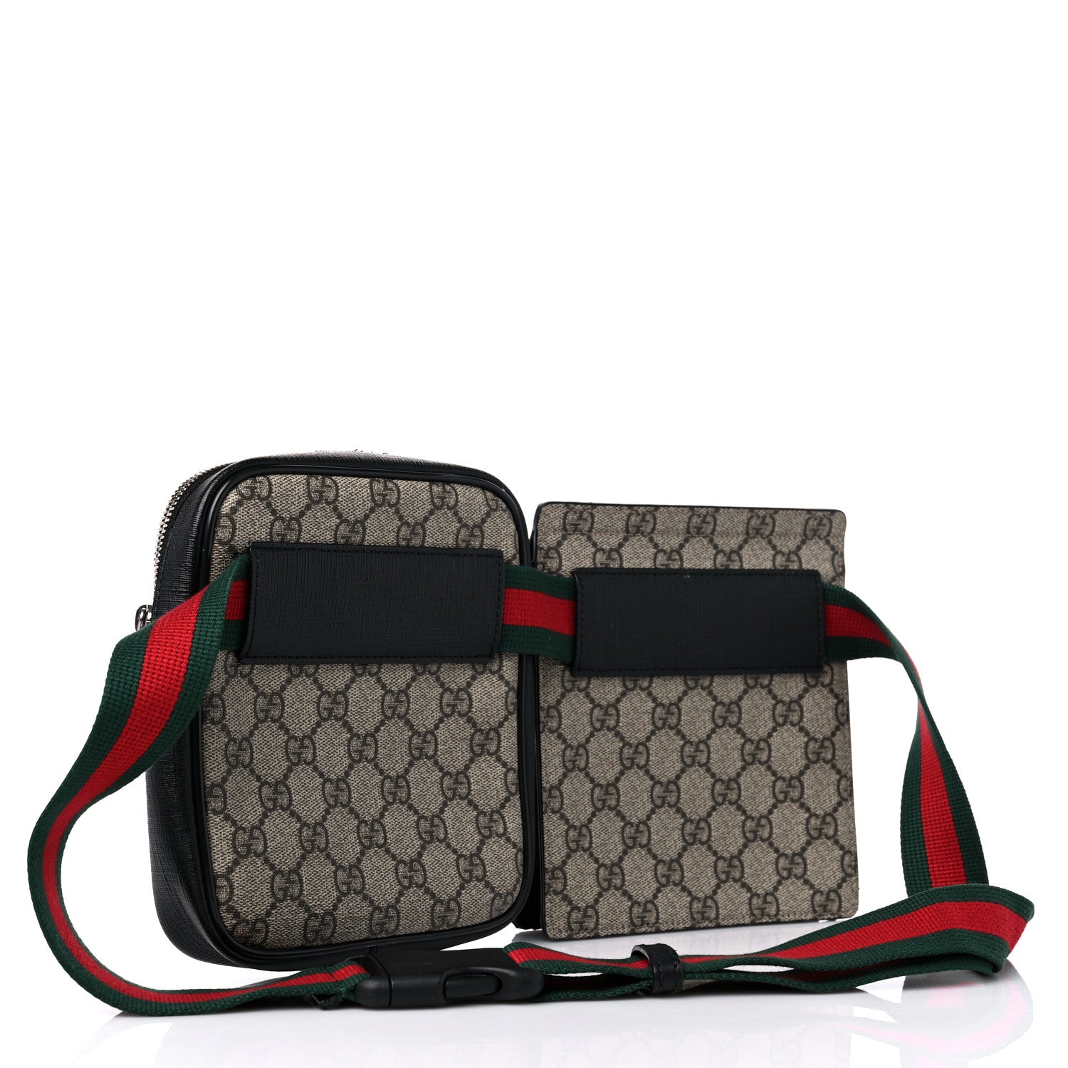 Gucci GG Supreme Monogram Web Belt Bag Black 3 of 19