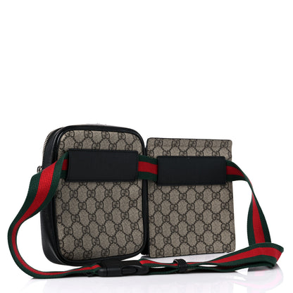 Gucci GG Supreme Monogram Web Belt Bag Black 3 of 19