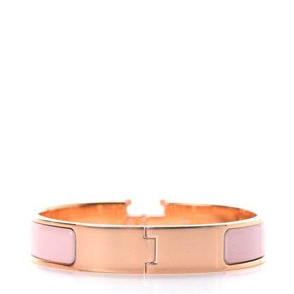 Hermes Enamel Narrow Clic Clac H PM Bracelet PM Rose Cassata 2 of 3