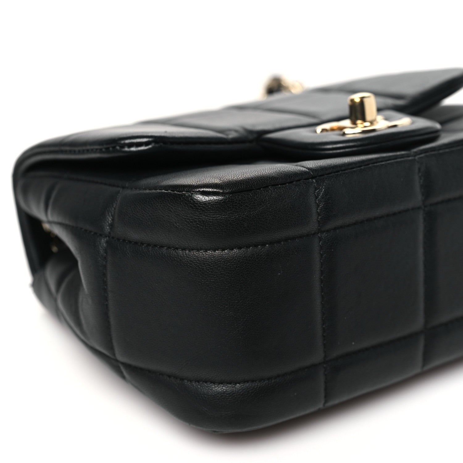 Chanel Lambskin Resin Crystal Square Quilted Mini Monacoco Flap Black 9 of 10