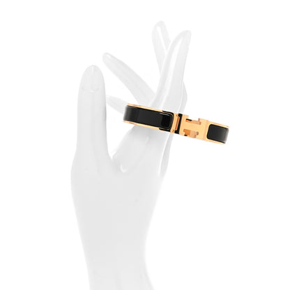 Hermes Enamel Narrow Clic Clac H Bracelet PM Black 2 of 5