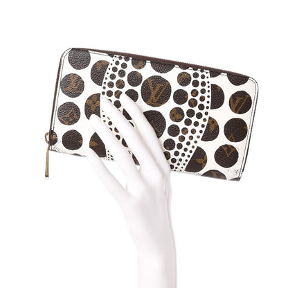 Louis Vuitton Monogram Kusama Pumpkin Dots Zippy Wallet White 2 of 14