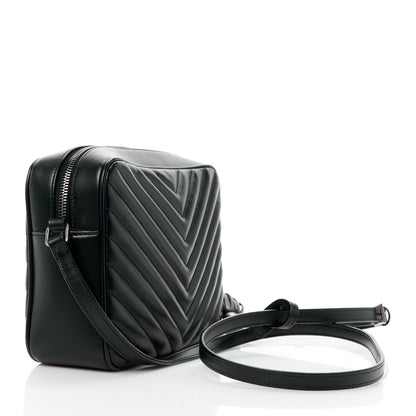 Saint Laurent Calfskin Matelasse Monogram Lou Camera Bag Black 3 of 11